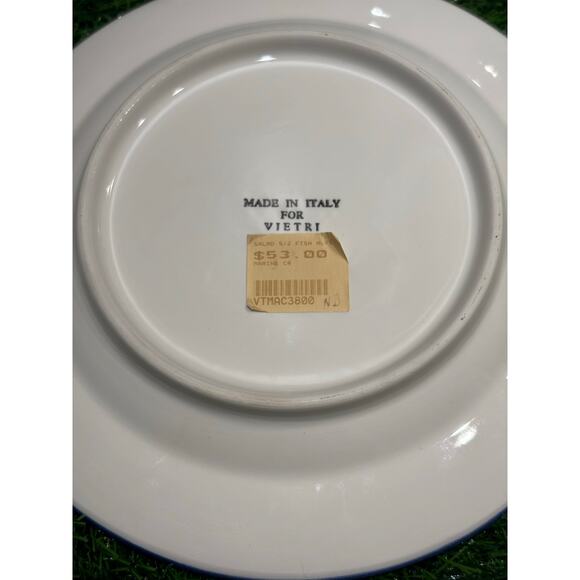 VIETRI PESCI COLORATI Fish Plates Handpainted In Italy Salad Plates Set of (2) - Picture 4 of 8
